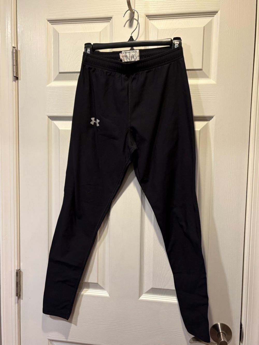 Under Armour Black Youth Compression Tights with Logo